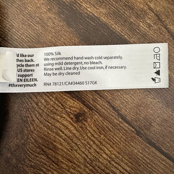 Eileen Fisher Womens Silk Stretch Pants Skirt Wrap Size Medium Black Stretchy - Picture 5 of 5